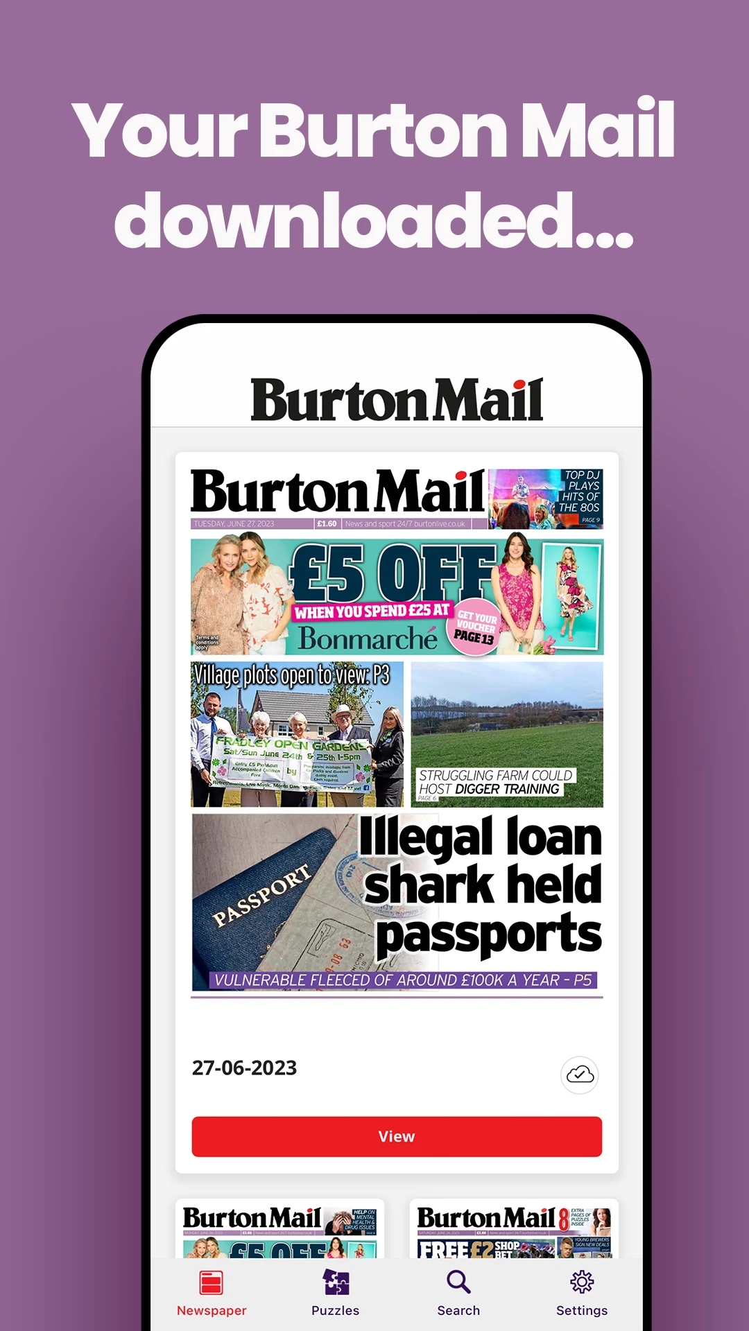 Burton Mail Newspaper screenshot