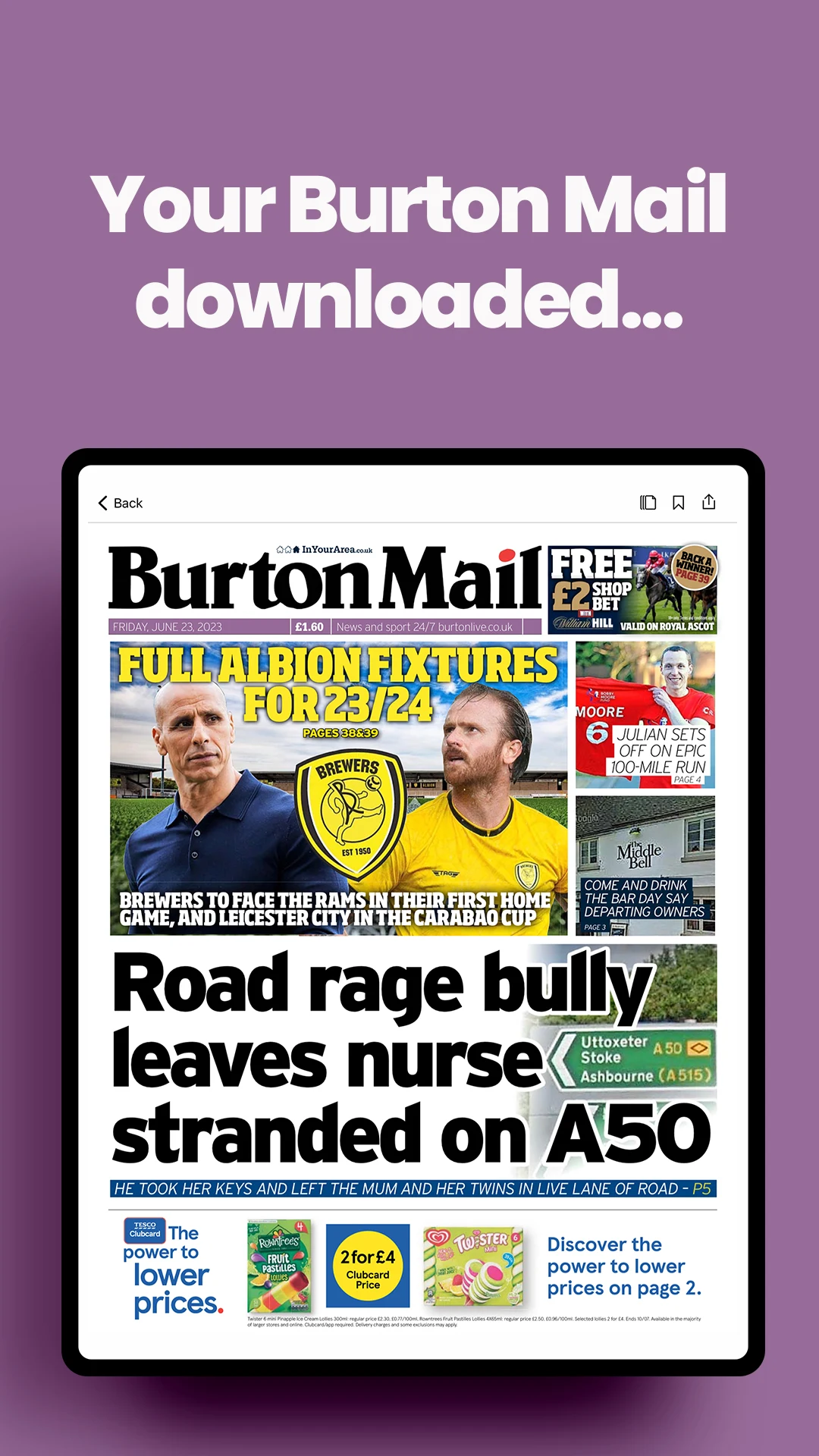 Burton Mail Newspaper screenshot